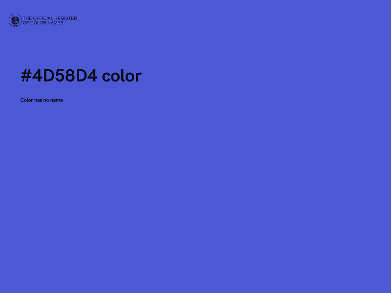 #4D58D4 color image