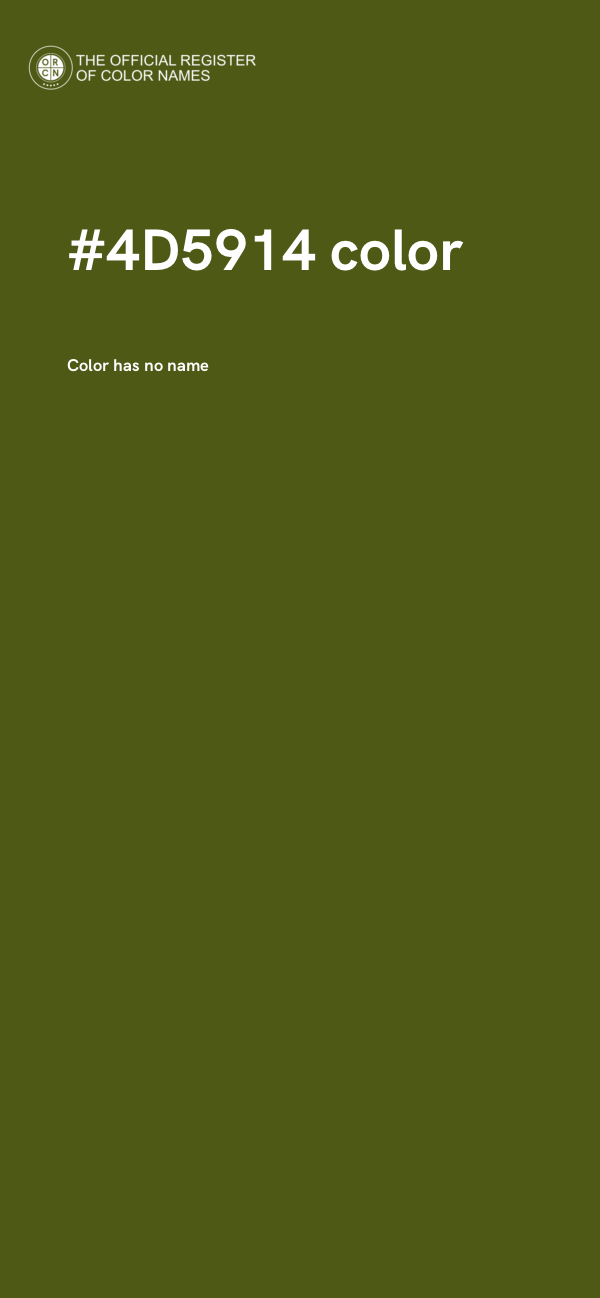 #4D5914 color image