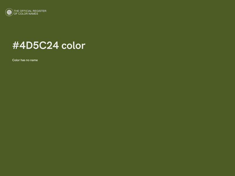 #4D5C24 color image