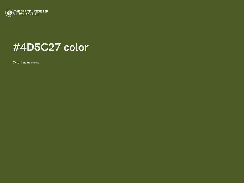 #4D5C27 color image