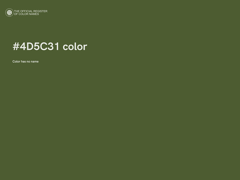 #4D5C31 color image