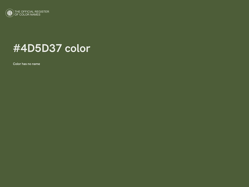 #4D5D37 color image