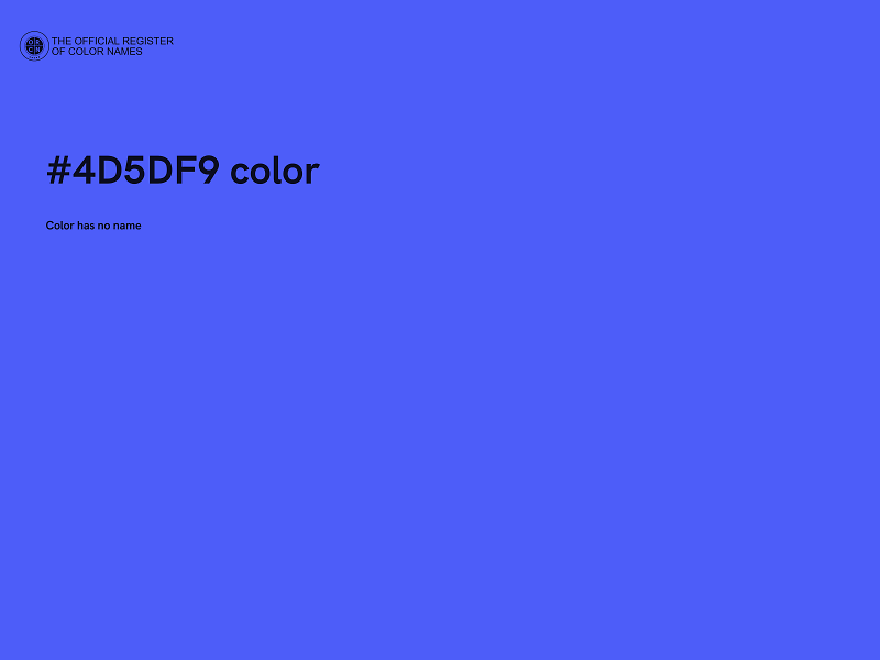 #4D5DF9 color image