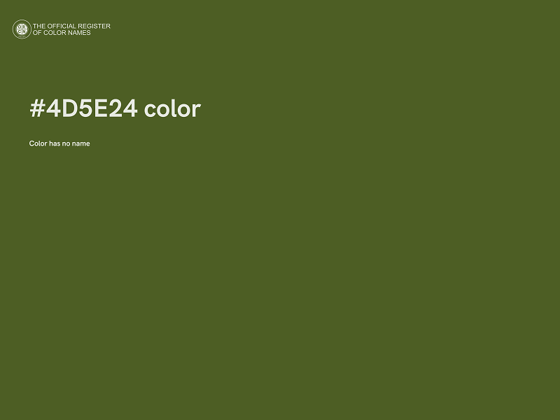 #4D5E24 color image