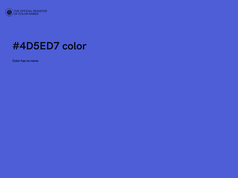 #4D5ED7 color image
