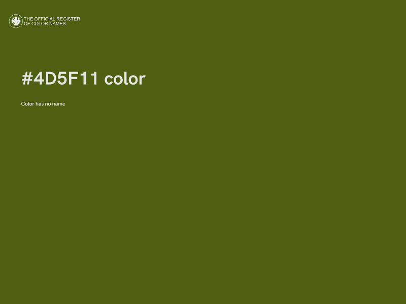 #4D5F11 color image