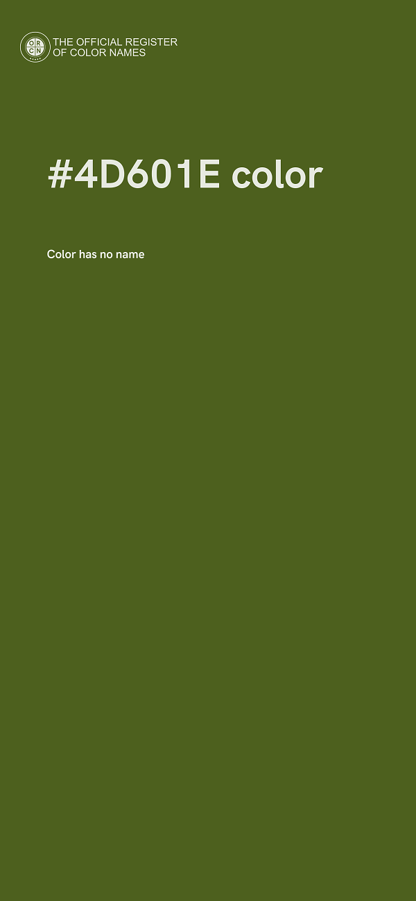#4D601E color image