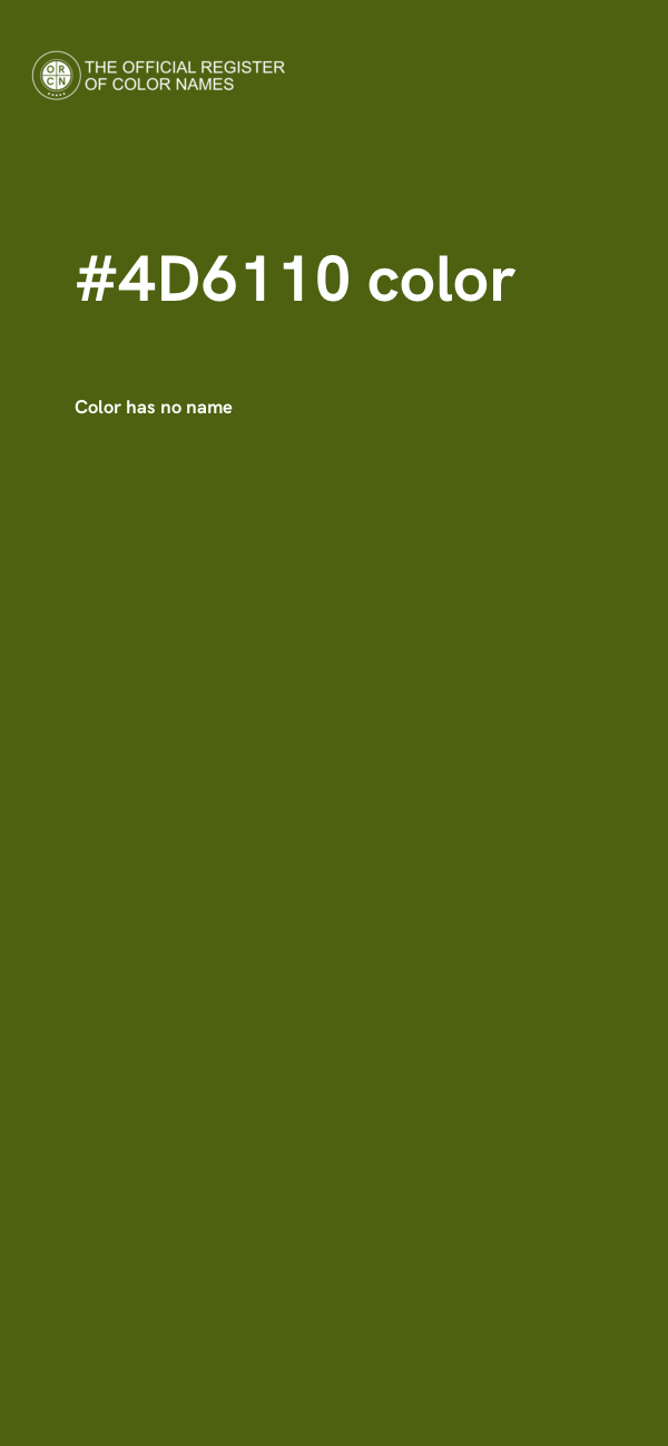 #4D6110 color image