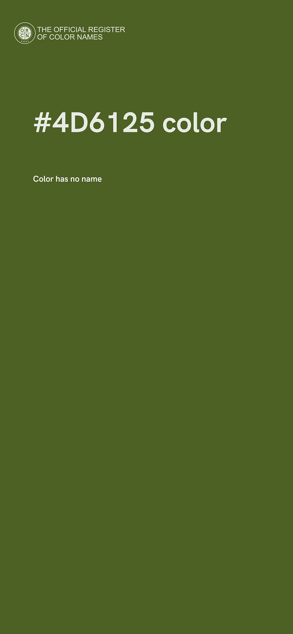 #4D6125 color image