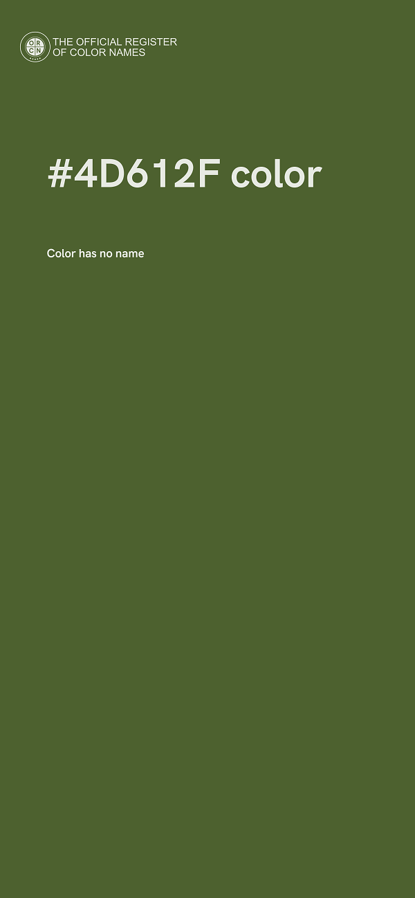 #4D612F color image