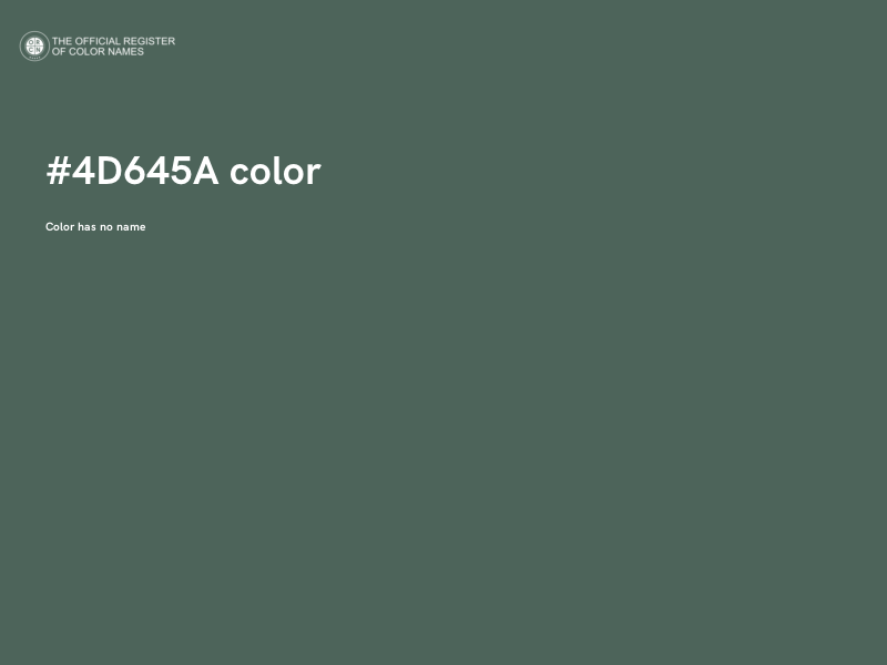 #4D645A color image