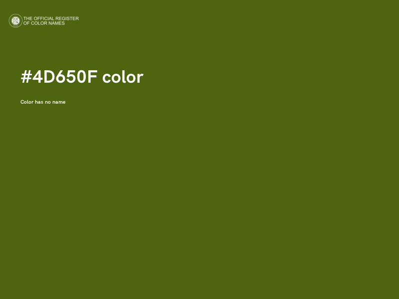 #4D650F color image