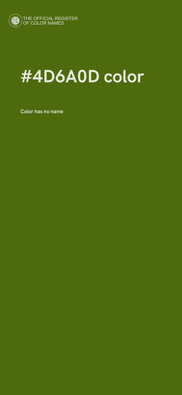 #4D6A0D color image