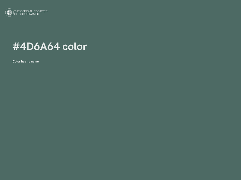 #4D6A64 color image