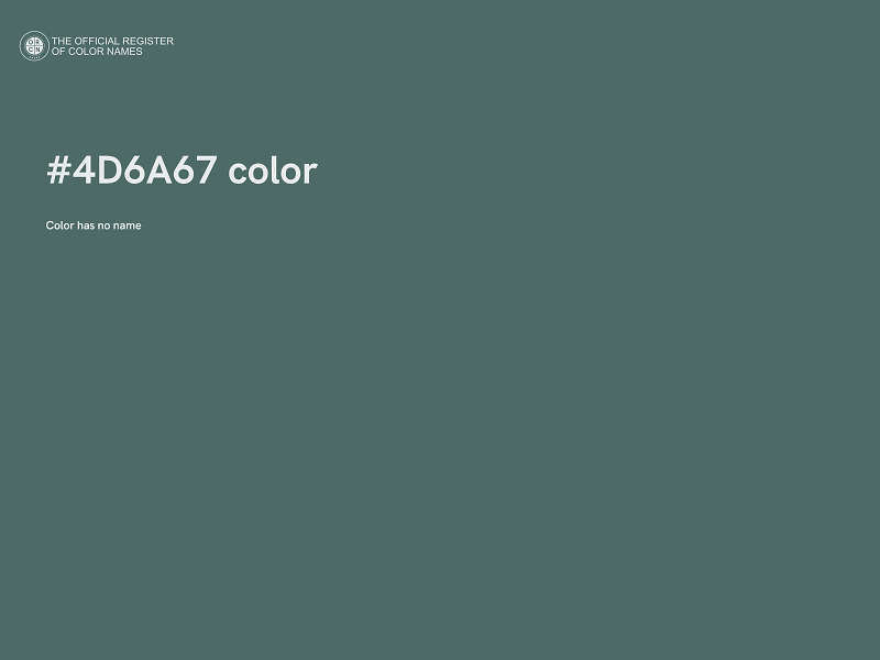 #4D6A67 color image