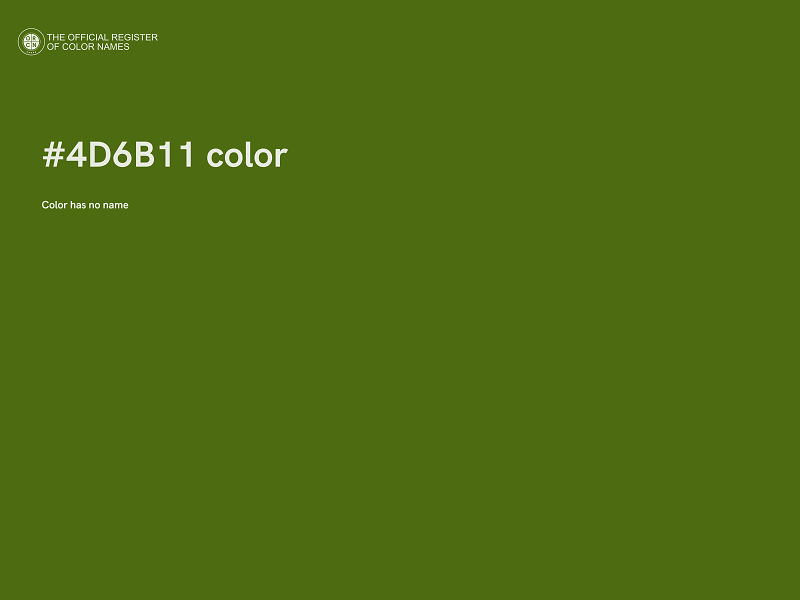 #4D6B11 color image