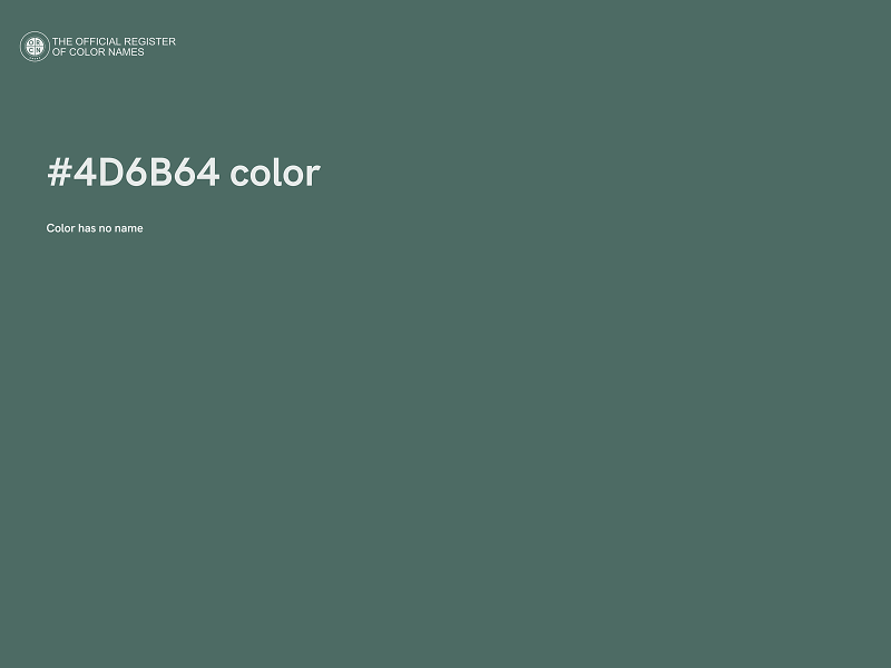 #4D6B64 color image