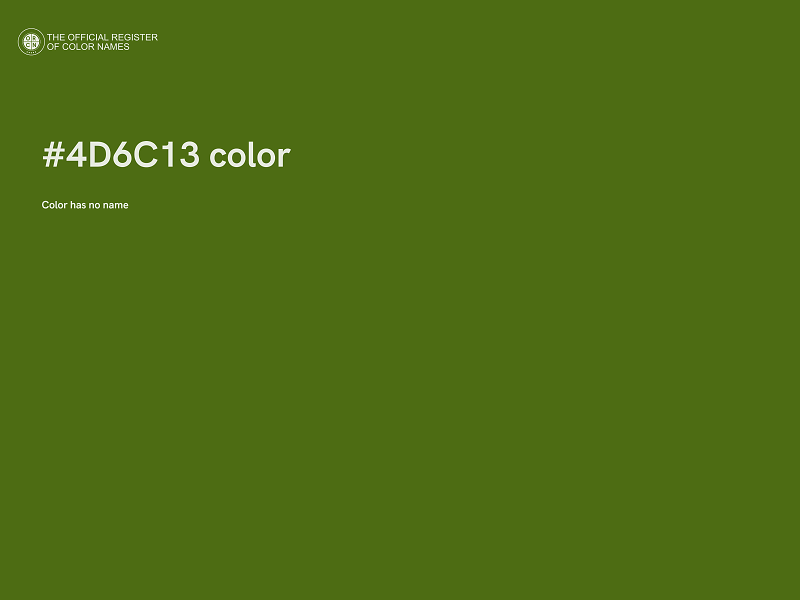 #4D6C13 color image