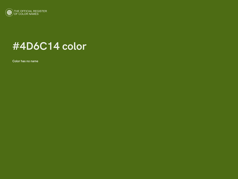 #4D6C14 color image