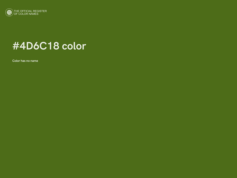 #4D6C18 color image