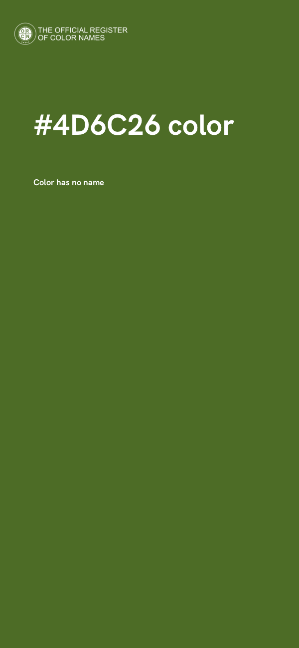#4D6C26 color image