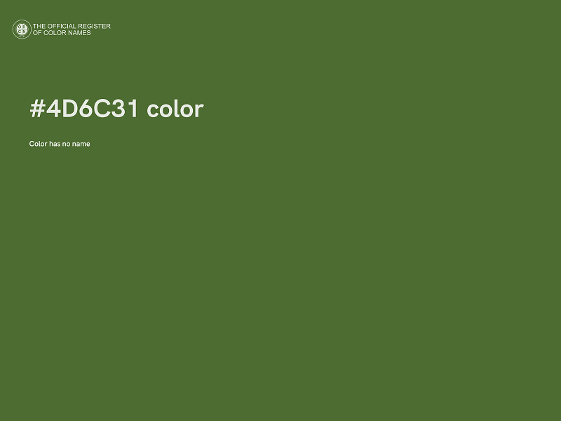 #4D6C31 color image