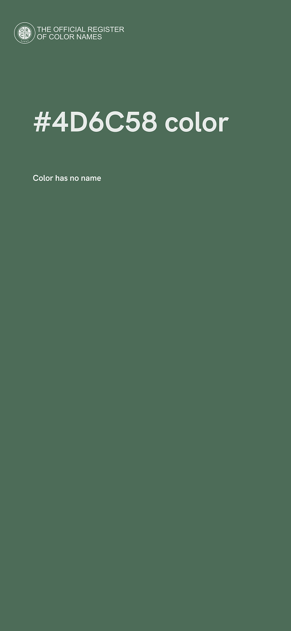 #4D6C58 color image