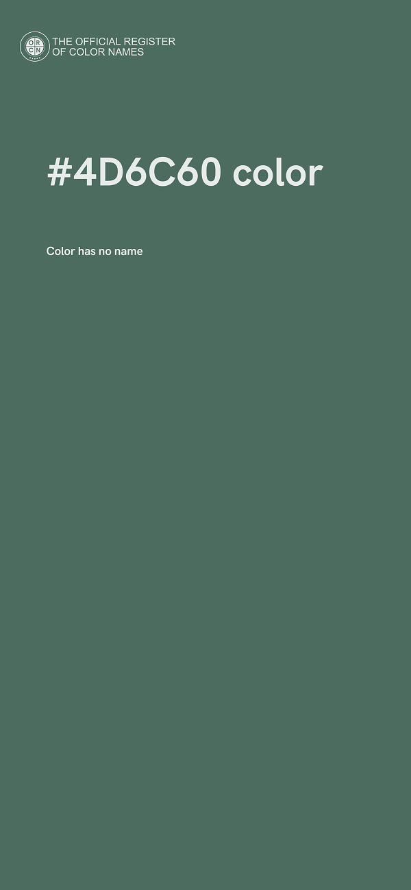 #4D6C60 color image