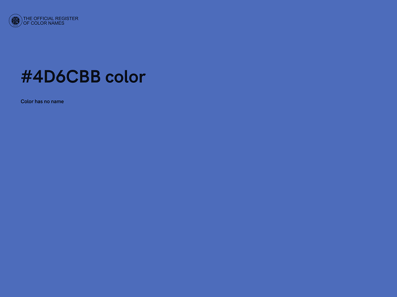 #4D6CBB color image