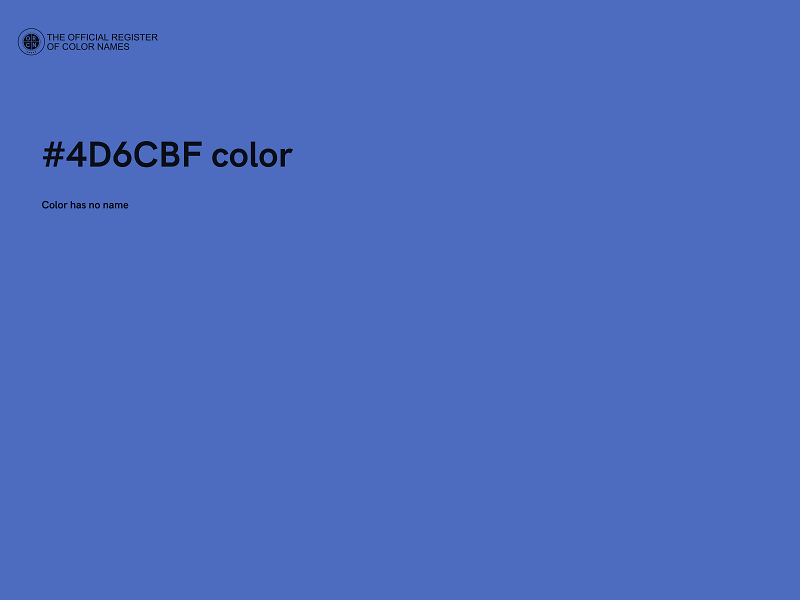 #4D6CBF color image