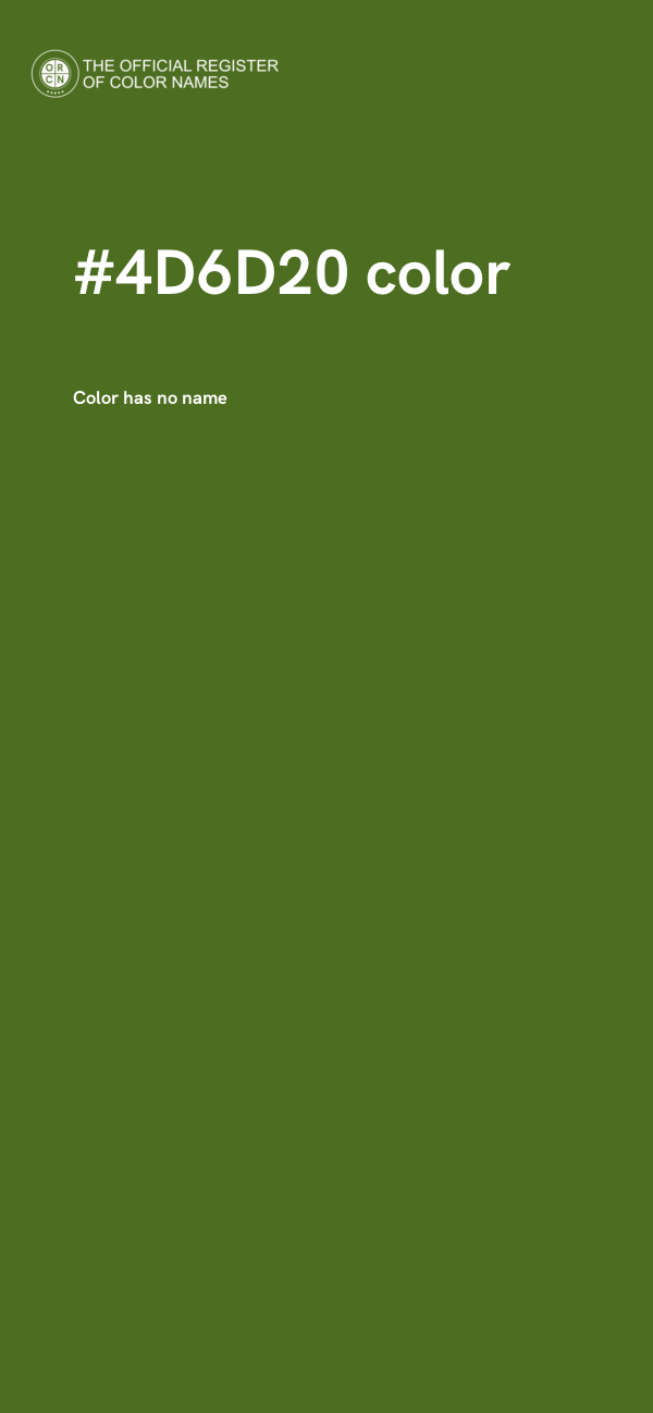 #4D6D20 color image