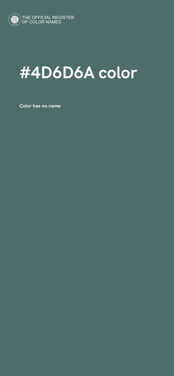 #4D6D6A color image
