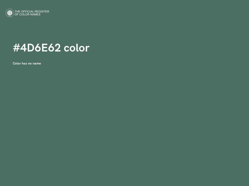 #4D6E62 color image