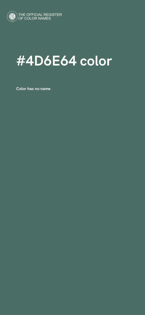 #4D6E64 color image