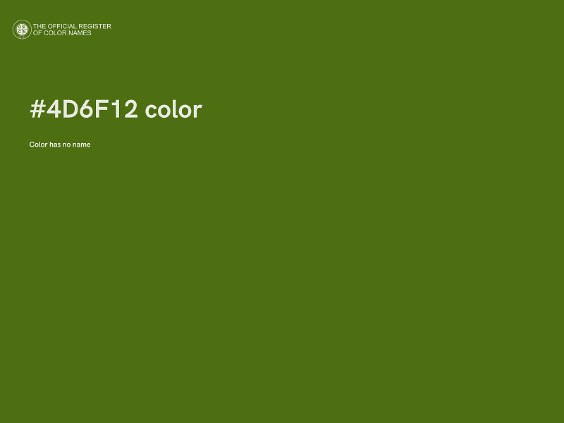 #4D6F12 color image