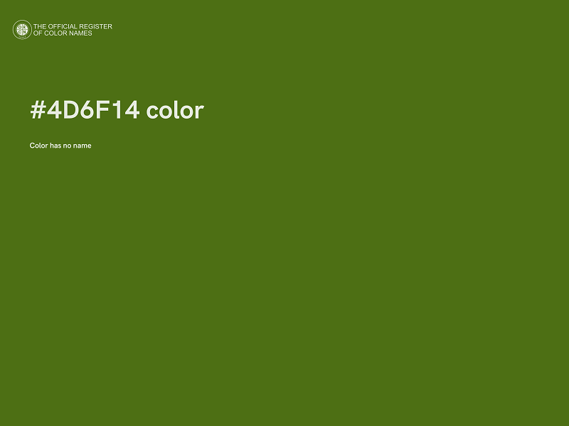 #4D6F14 color image