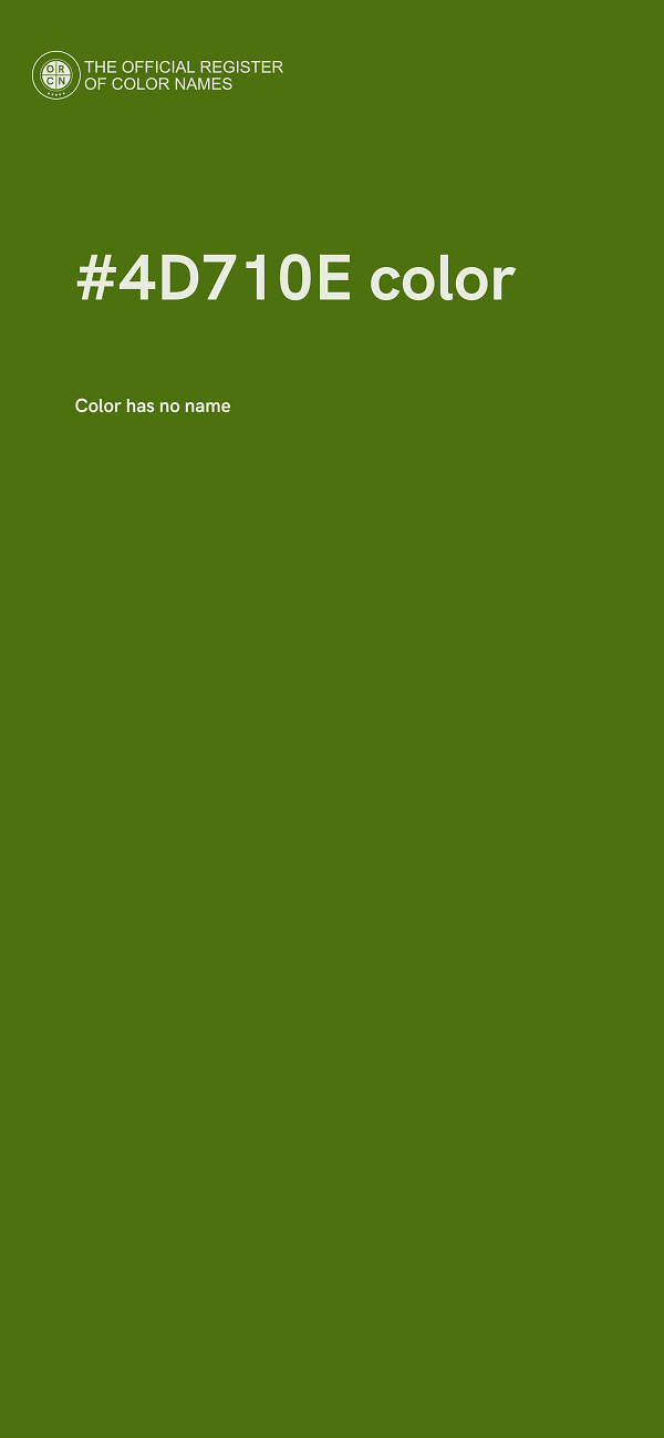 #4D710E color image