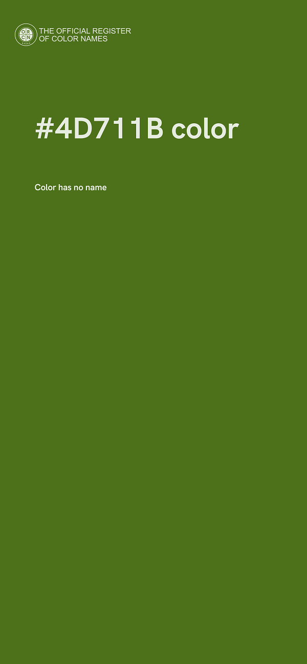 #4D711B color image