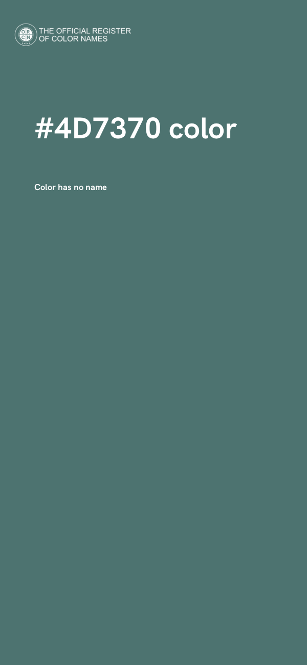 #4D7370 color image