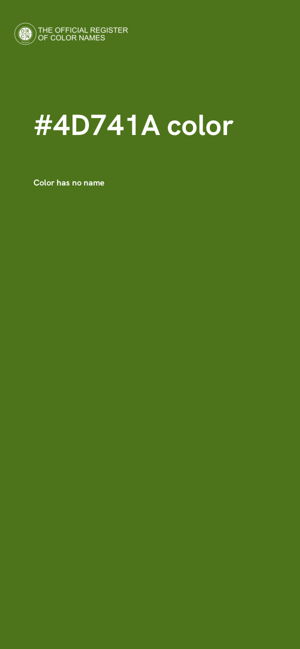 #4D741A color image