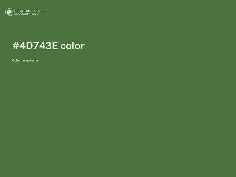 #4D743E color image