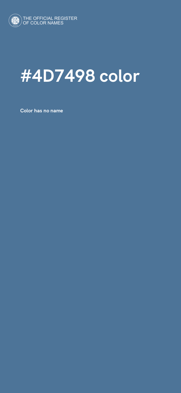 #4D7498 color image