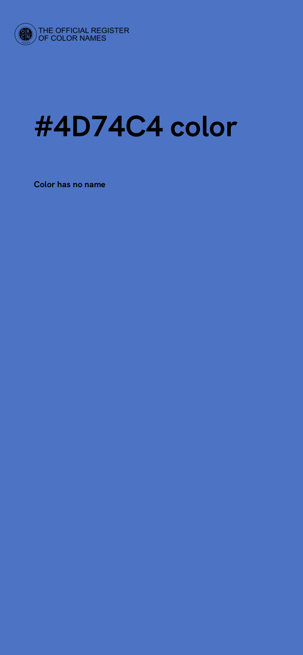 #4D74C4 color image