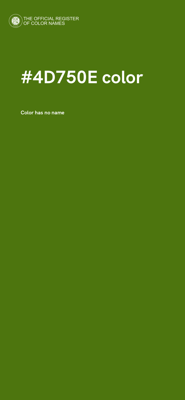 #4D750E color image