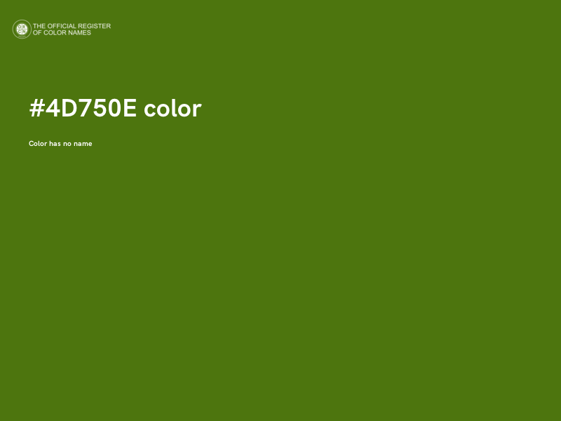 #4D750E color image