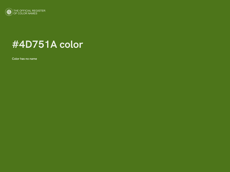 #4D751A color image