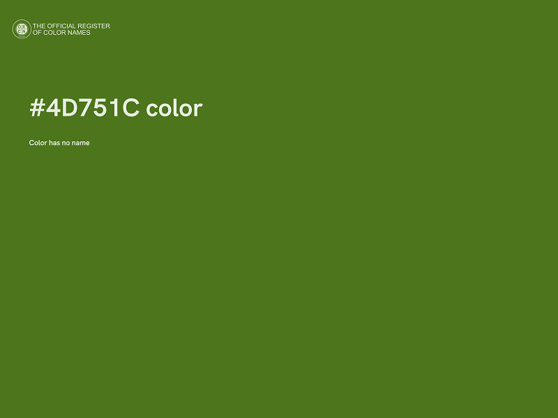 #4D751C color image