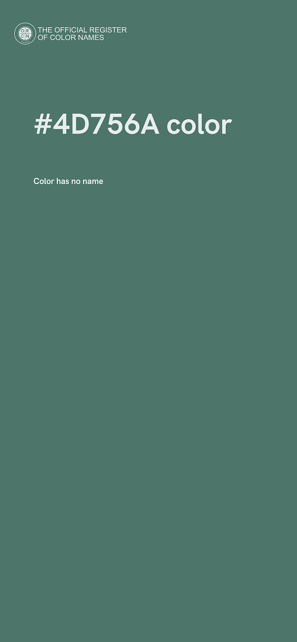#4D756A color image