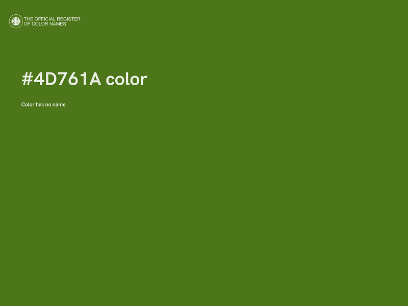 #4D761A color image