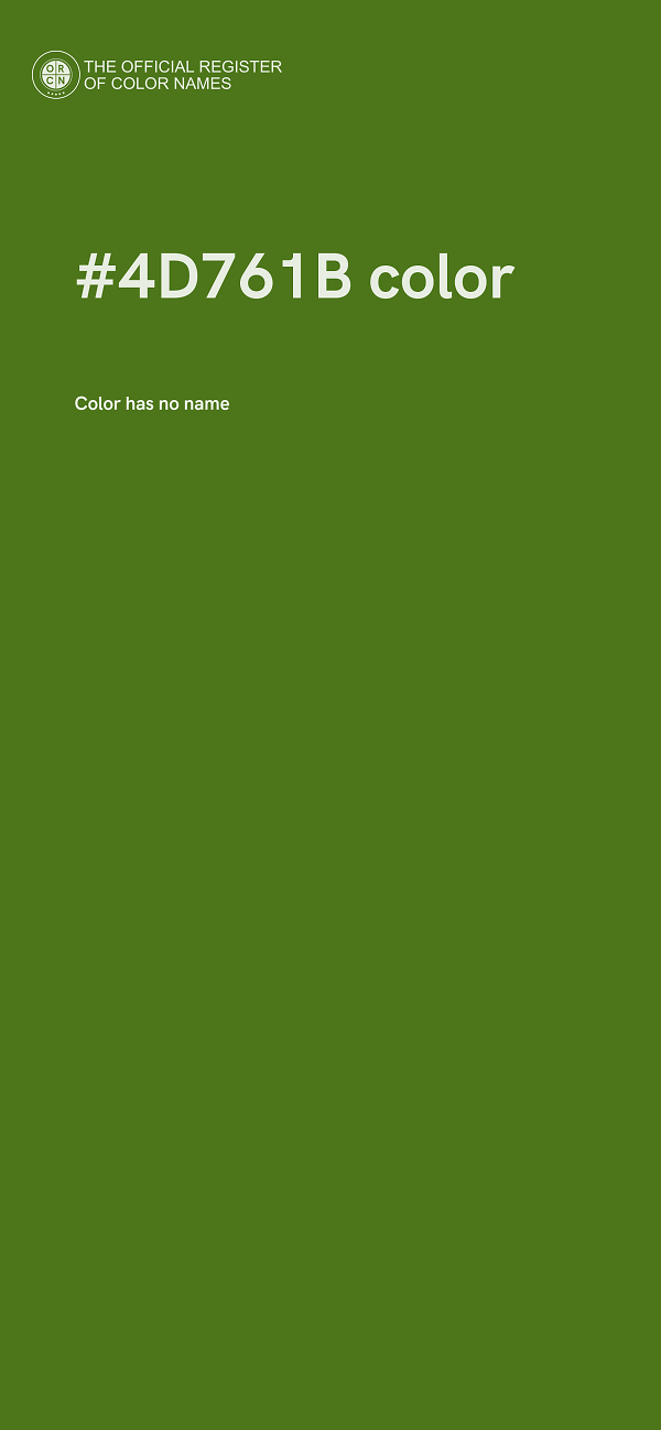 #4D761B color image